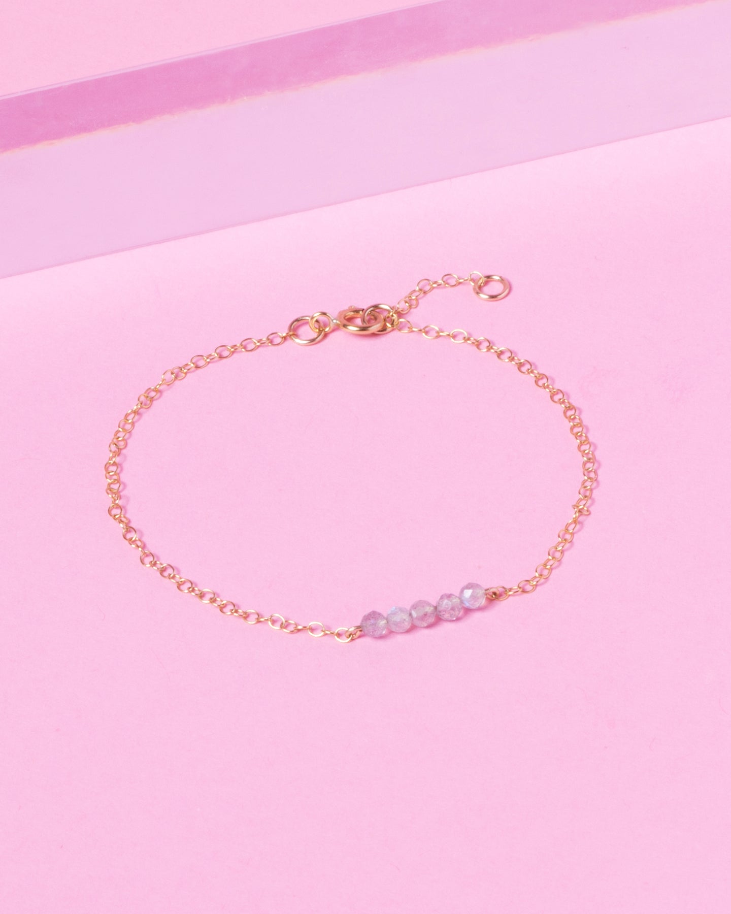 LABRADORITE CLUSTER 14K GOLD FILLED BRACELET
