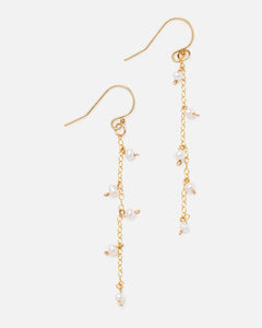 PEARL 14K GOLD FILLED DROP EARRINGS