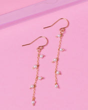 Load image into Gallery viewer, PEARL 14K GOLD FILLED DROP EARRINGS