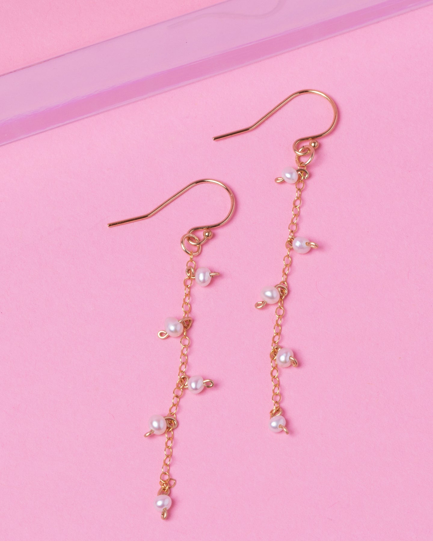 PEARL 14K GOLD FILLED DROP EARRINGS