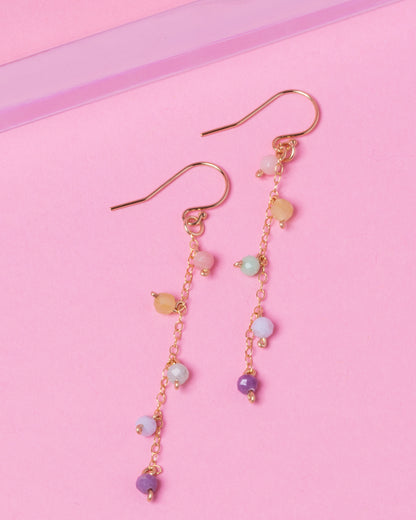 PASTEL 14K GOLD FILLED DROP EARRINGS
