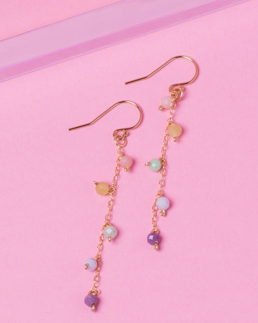 PASTEL 14K GOLD FILLED DROP EARRINGS