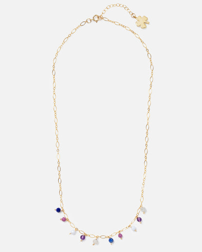 MIDNIGHT OLIVIA 14K GOLD FILLED FANCY CHAIN NECKLACE