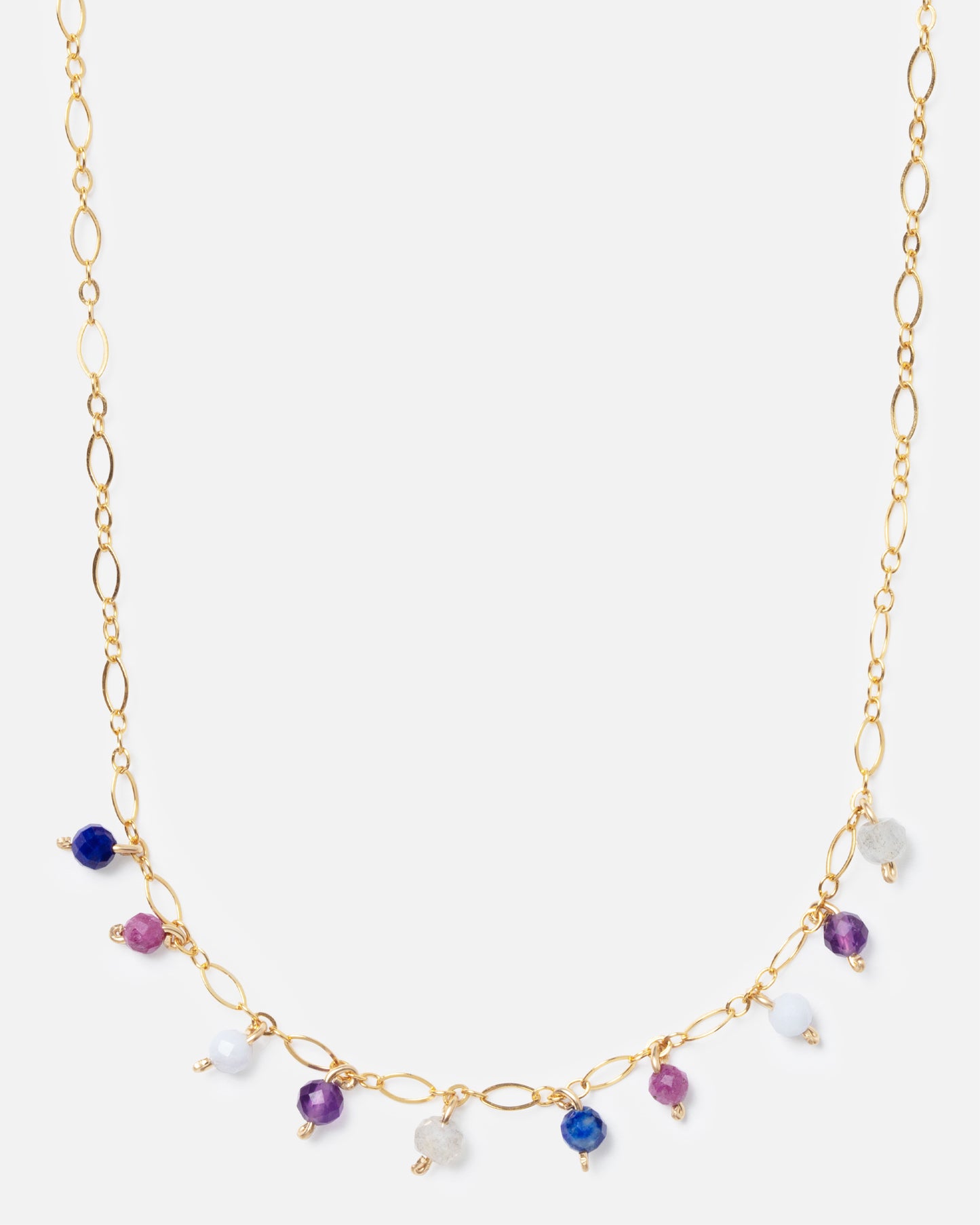 MIDNIGHT OLIVIA 14K GOLD FILLED FANCY CHAIN NECKLACE