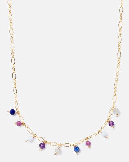 MIDNIGHT OLIVIA 14K GOLD FILLED FANCY CHAIN NECKLACE