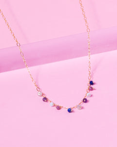 MIDNIGHT OLIVIA 14K GOLD FILLED FANCY CHAIN NECKLACE