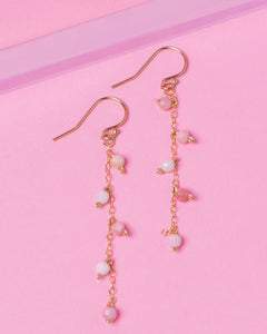 PINK OPAL 14K GOLD FILLED DROP EARRINGS