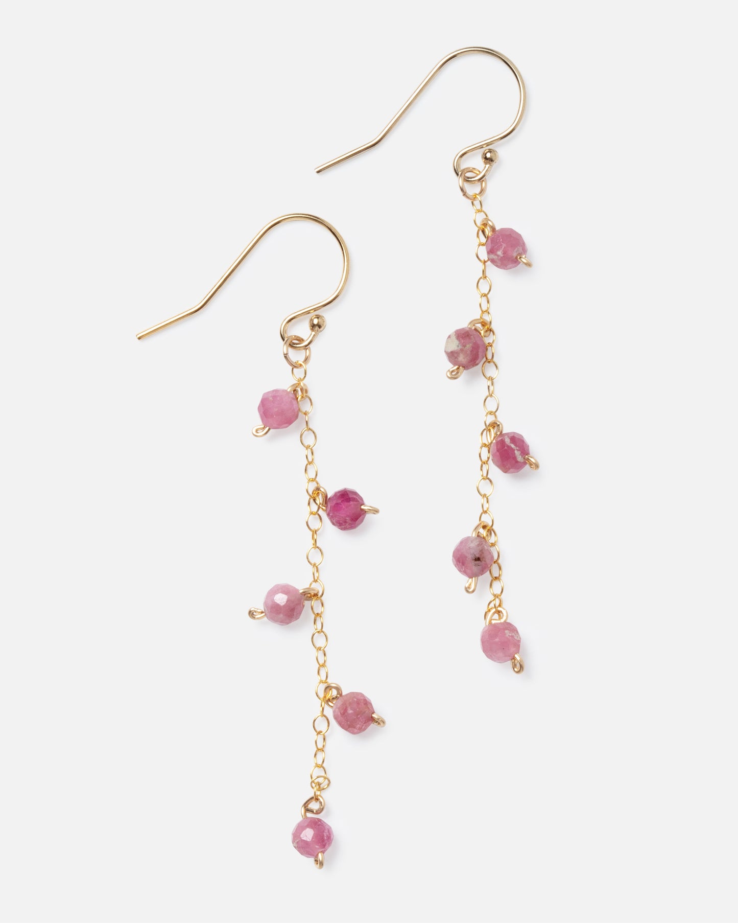 RHODONITE 14K GOLD FILLED DROP EARRINGS