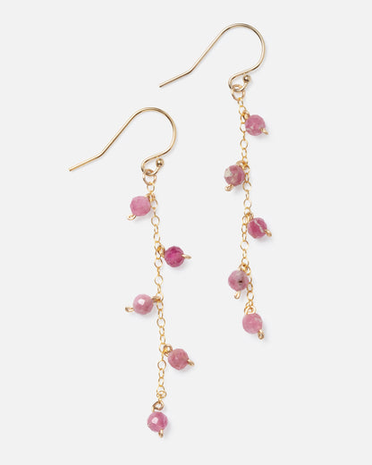 RHODONITE 14K GOLD FILLED DROP EARRINGS