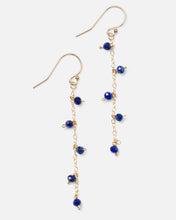 Load image into Gallery viewer, LAPIS 14K GOLD FILLED DROP EARRINGS