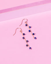 Load image into Gallery viewer, LAPIS 14K GOLD FILLED DROP EARRINGS