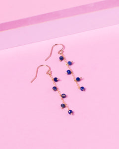 LAPIS 14K GOLD FILLED DROP EARRINGS