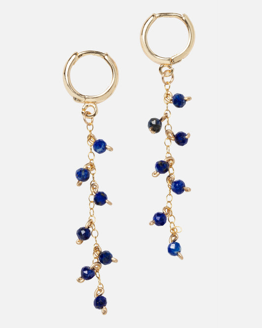 LAPIS MACALA 14K GOLD FILLED DROP EARRINGS