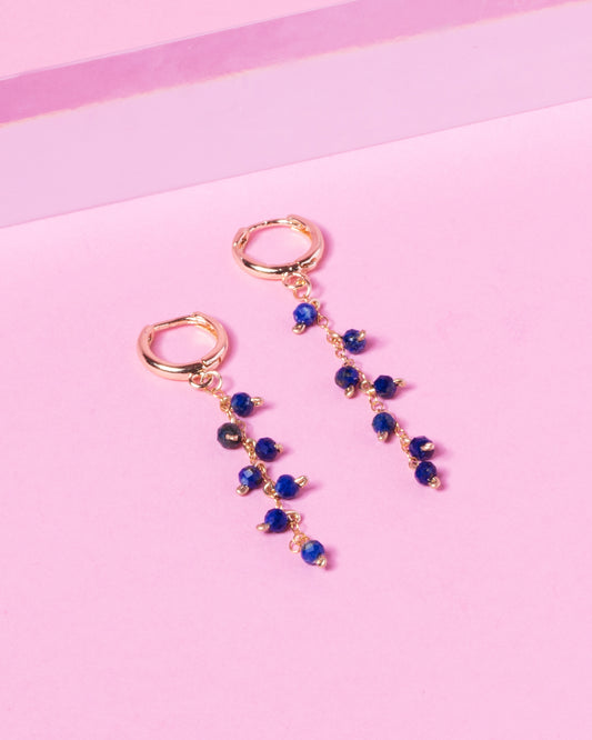 LAPIS MACALA 14K GOLD FILLED DROP EARRINGS