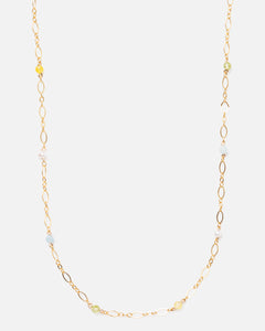 LEAH'S MULTI-GEM BEADED 14K GOLD FILLED FANCY CHAIN