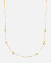 Load image into Gallery viewer, LEAH&#39;S PERIDOT AND PEARL CARMELLA 14K GOLD FILLED NECKLACE