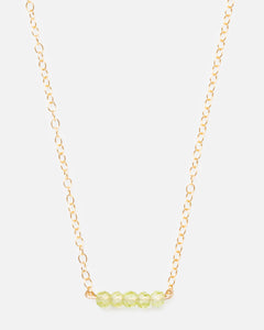 PERIDOT CLUSTER 14K GOLD FILLED NECKLACE