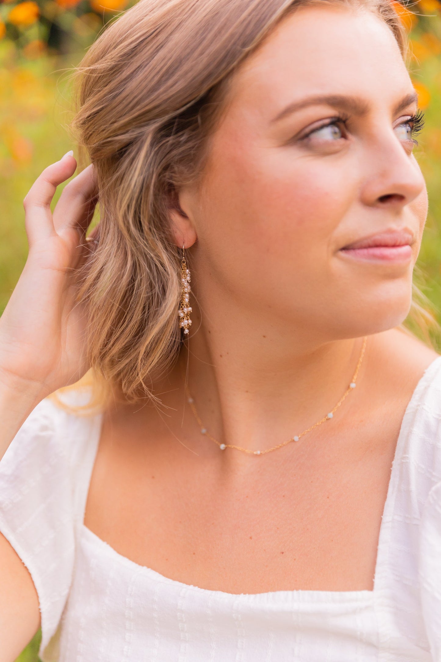BLUE BERYL CARMELLA 14K GOLD FILLED NECKLACE