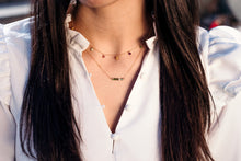 Load image into Gallery viewer, AQUAMARINE DAINTY 14K GOLD FILLED NECKLACE