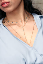 Load image into Gallery viewer, AQUAMARINE 14K GOLD FILLED DROP NECKLACE