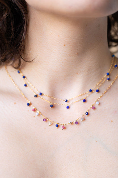 MIDNIGHT OLIVIA 14K GOLD FILLED FANCY CHAIN NECKLACE
