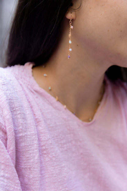 PASTEL 14K GOLD FILLED DROP EARRINGS