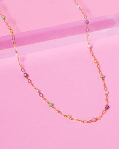 pastel gemstone necklace