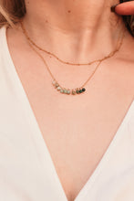 Load image into Gallery viewer, GREEN OPAL ELOISE 14K GOLD FILLED DOTTED CHAIN NECKLACE