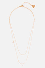 Load image into Gallery viewer, TIERED 14K DOUBLE CHAIN PEARL ACCENT NECKLACE